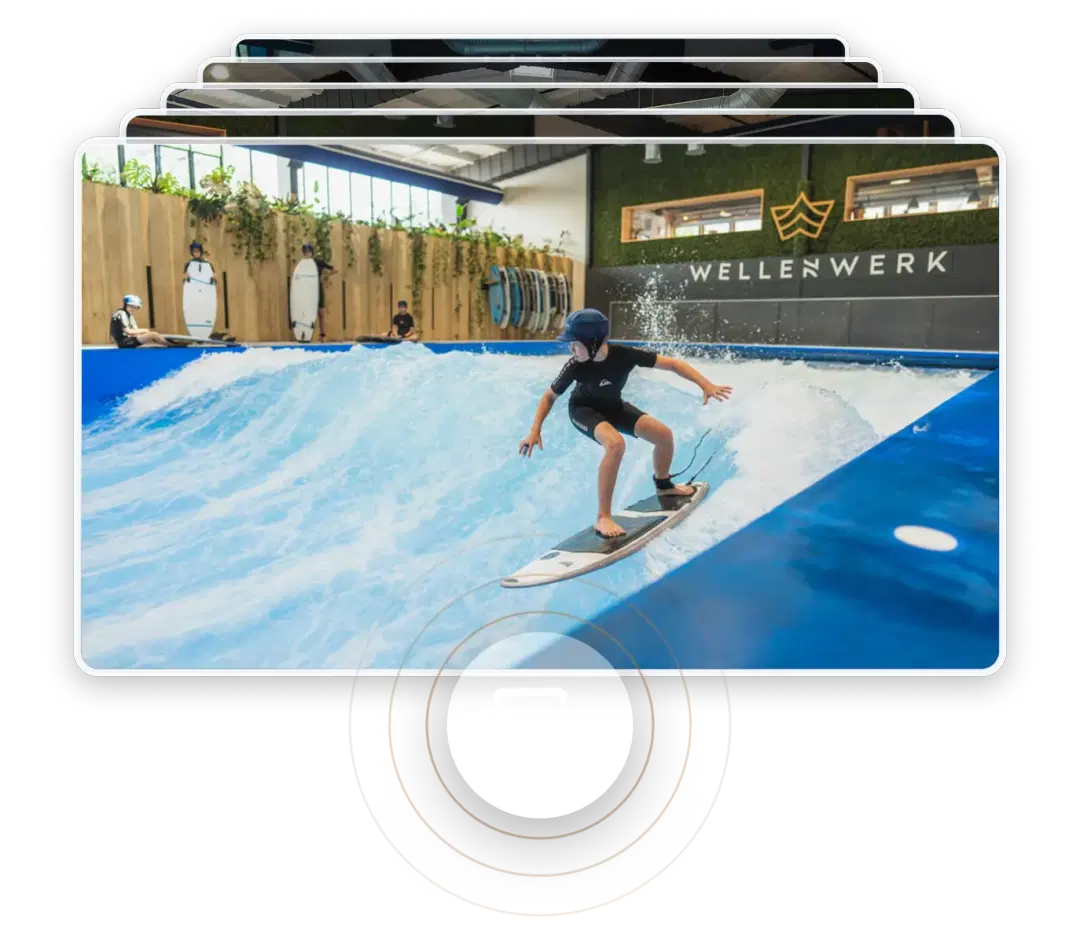 Jede Welle wird aufgenommen